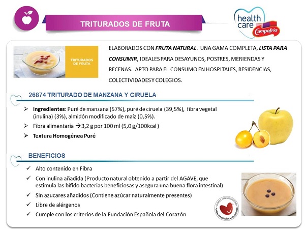 Triturados de fruta Campofrio Health Care